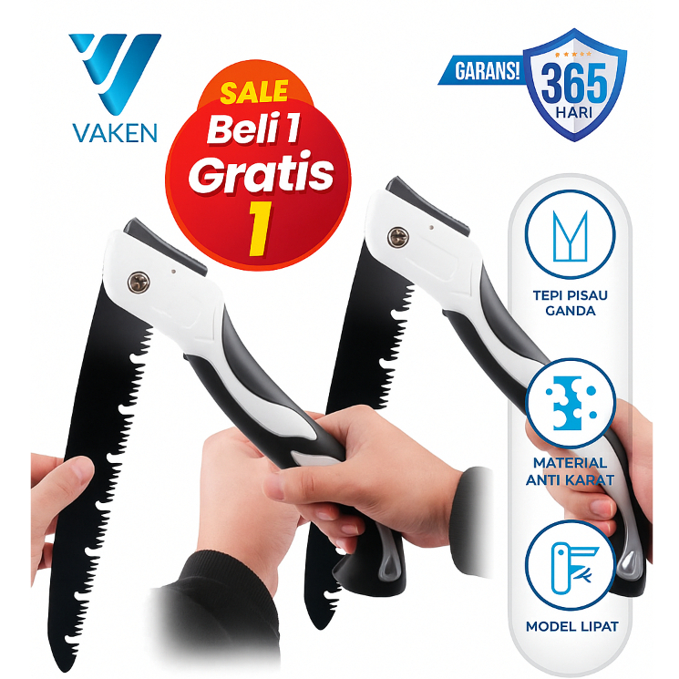 Buy 1 Get 1 Gergaji Lipat Portable Multifungsi Super Tajam / Gergaji Lipat Portable Super Tajam