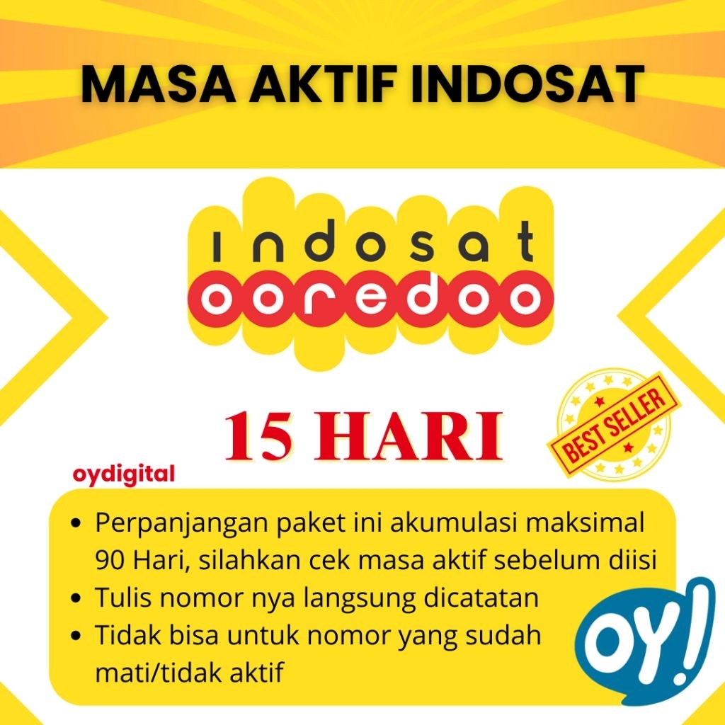 MASA AKTIF INDOSAT 15 HARI