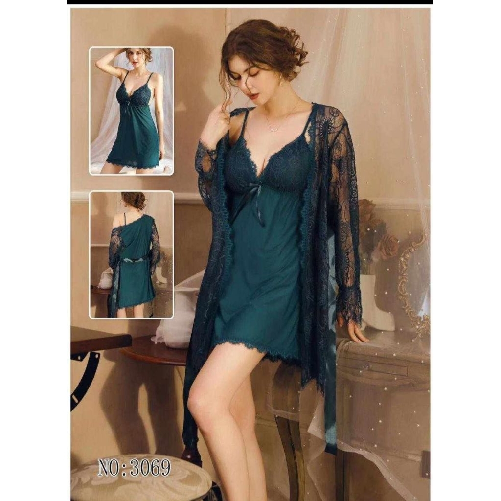 kimono brukat+Lingerie+Jistring/Praweding/Seserahan/Nikah/Kado/Sangjit