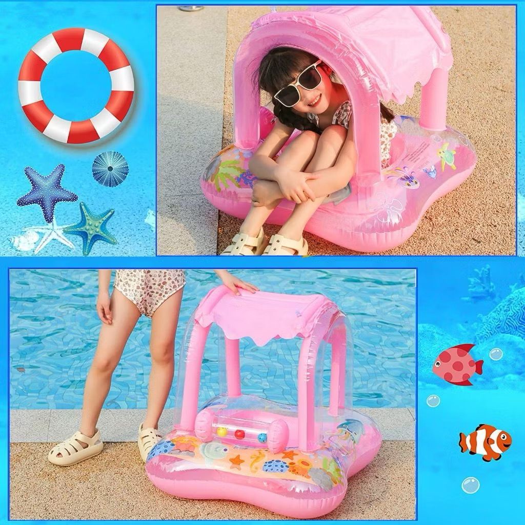 Pelampung Renang Anak Lucu Motif Tirai Kiddie Float Motif Tutup Kepala