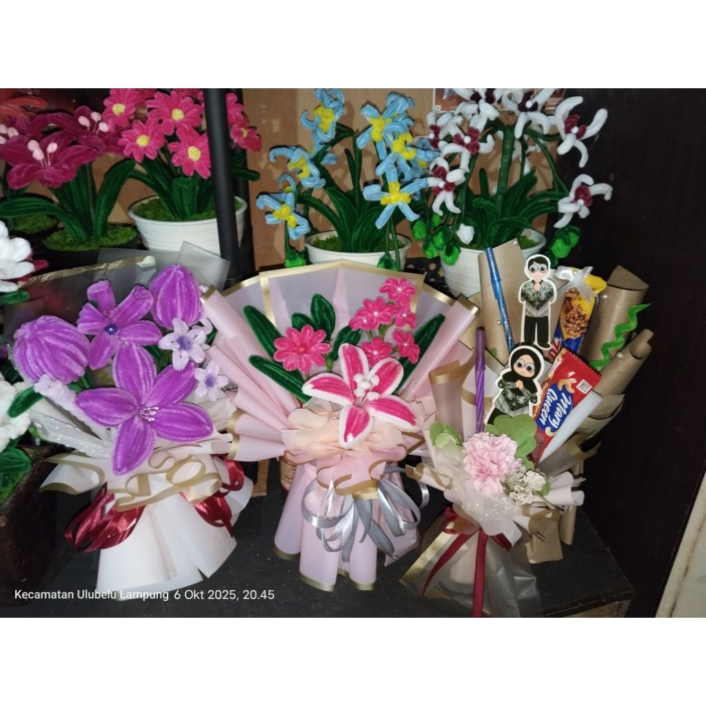 bouquet kawat bulu