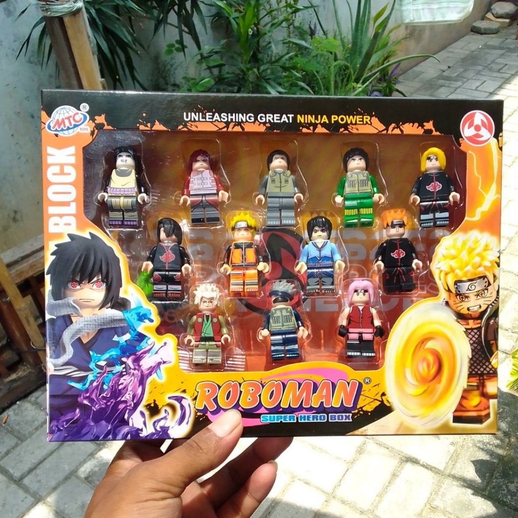 Mainan Anak Robot Mini Naruto Shinobi Set Isi 12 Pcs
