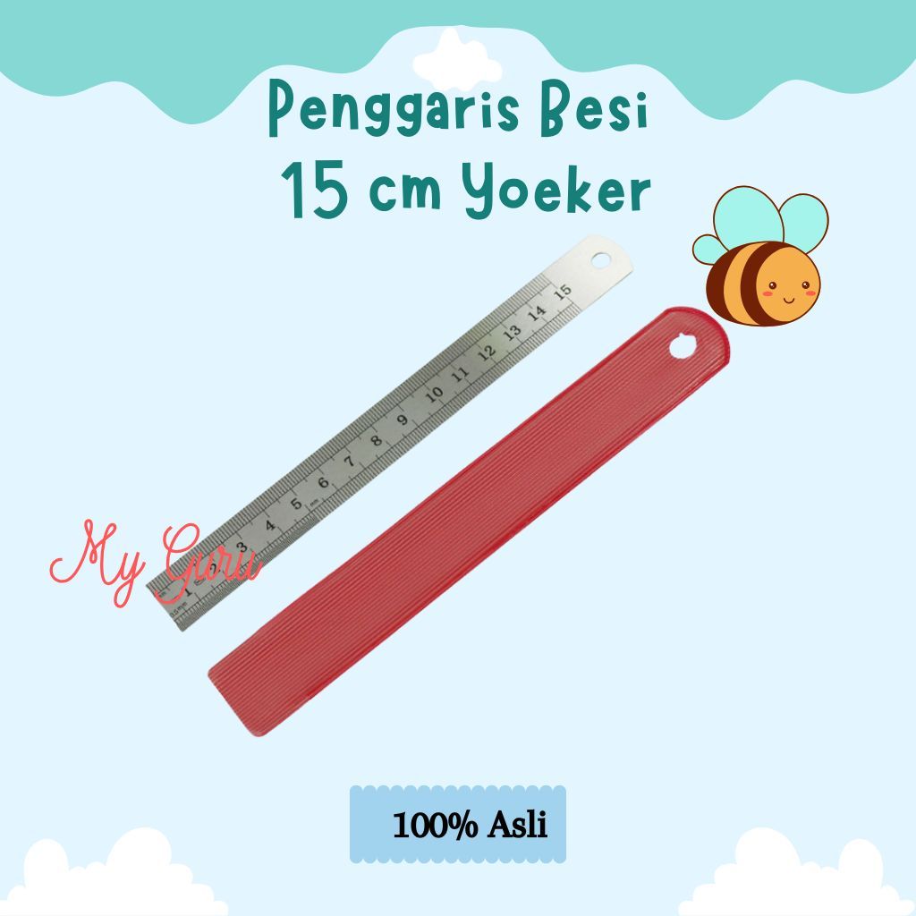[PCS] RULER YOEKER / GARISAN / PENGGARIS BESI STAINLESS 15 CM YOEKER