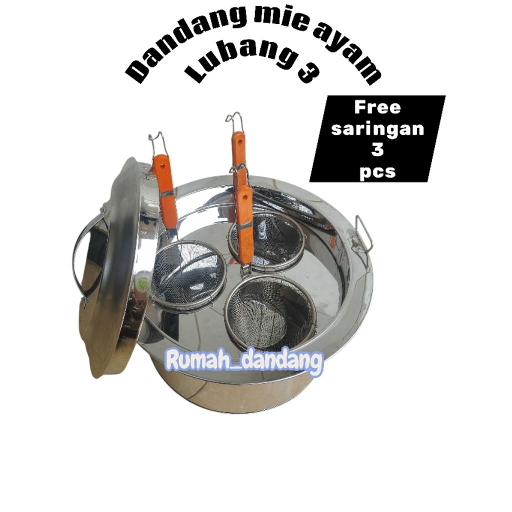 Tong mie ayam bulat/Dandang mie ayam/Tong mie kocok.