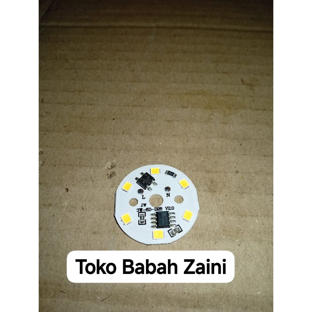 PCB Round LED 3 WATT SMD 2835 Putih 6500K AC 220V