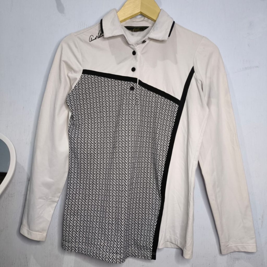 ARNOLD PALMER Baju Atasan Kerah Lengan Panjang Half Button