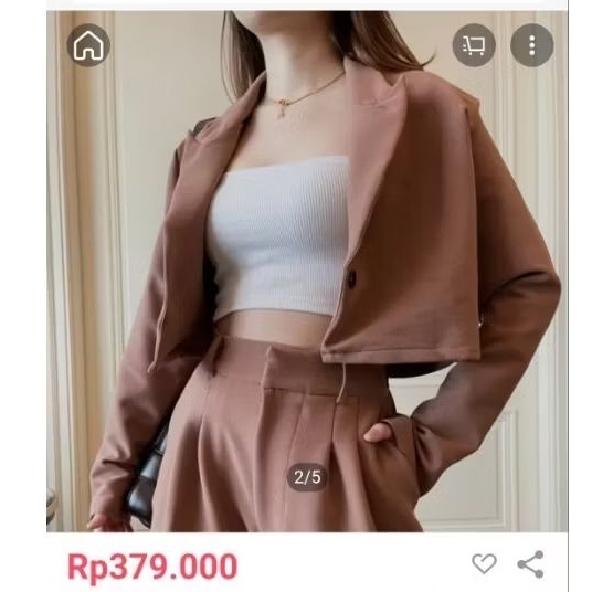 New with tag crop blazer avgal x byeol onesize