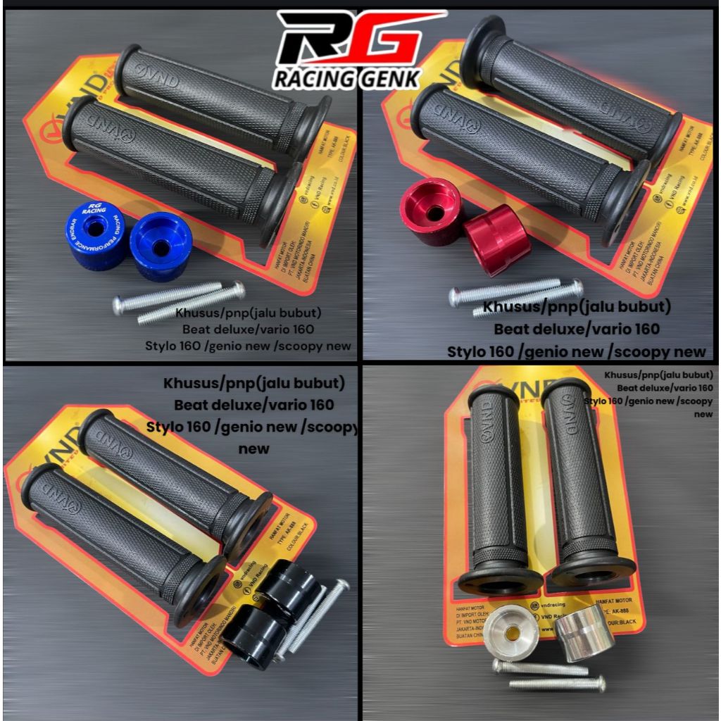 NONTHABURY HANDGRIP VND GRIP VND Jalu Stang Bandul Stang cnc Vario160 Beat Deluxe universal motor