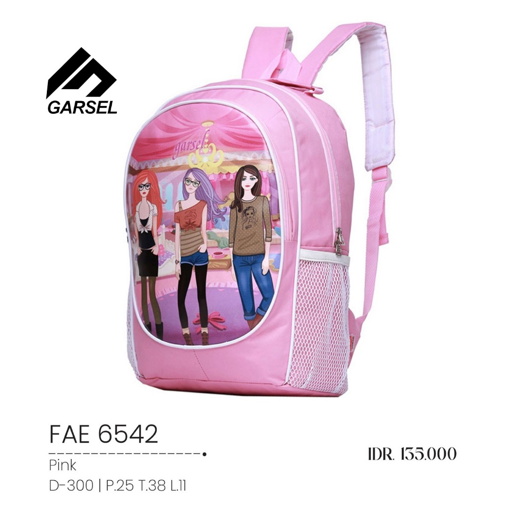 GARSEL Tas Sekolah Anak SD Perempuan Barbie FAE 6542 Pink