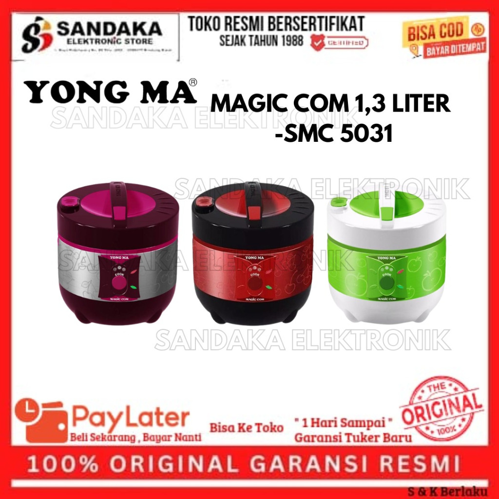 MAGIC COM YONGMA 1,3 LITER SMC 5031 GARANSI RESMI