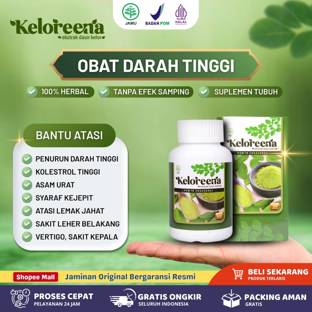 KELOREENA Obat Kolesterol Herbal Penurun Kolestrol Dan Trigliserida Tinggi / Obat Penurun Trigliseri