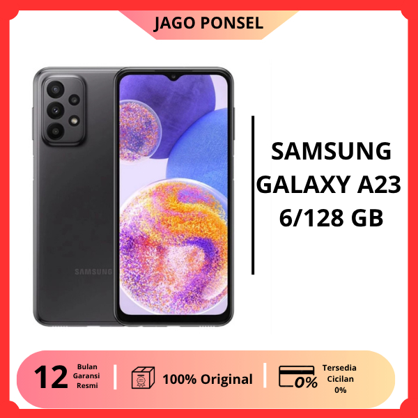 SECOND SAMSUNG GALAXY A23 4g Ram 6/128GB WARNA BLACK GARANSI RESMI