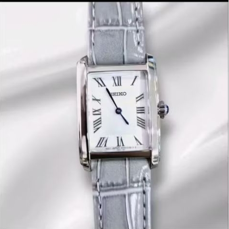 Seiko Tank SWR099P1 Abu Jam Tangan Cewek Original