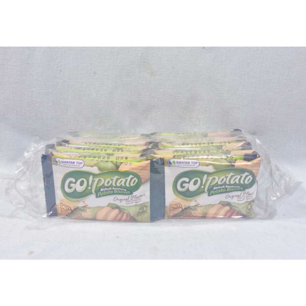 Go Potato Biskuit Kentang Original / Keju / Rasa Kentang (1 Pack isi 20 Pcs)