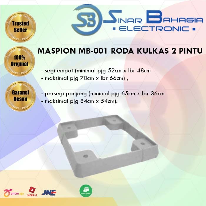 MASPION MB-001 RODA KULKAS 2 PINTU (NEW)