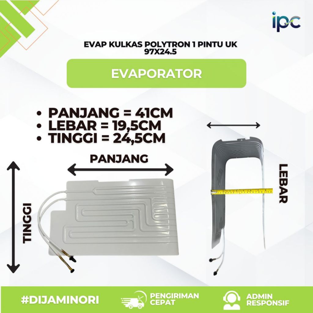 Evap Kulkas Polytron | Evaporator Polytron dan Sanyo Kulkas 1 pintu 97x24 | Epap Kulkas Original
