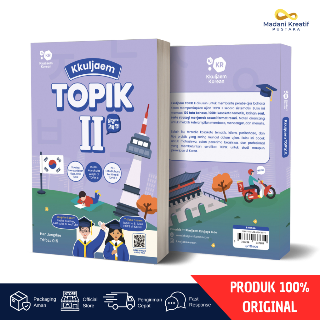 BUKU BELAJAR BAHASA KOREA : KKULJAEM TOPIK II - Panduan Lulus Ujian TOPIK 2 dengan Mudah