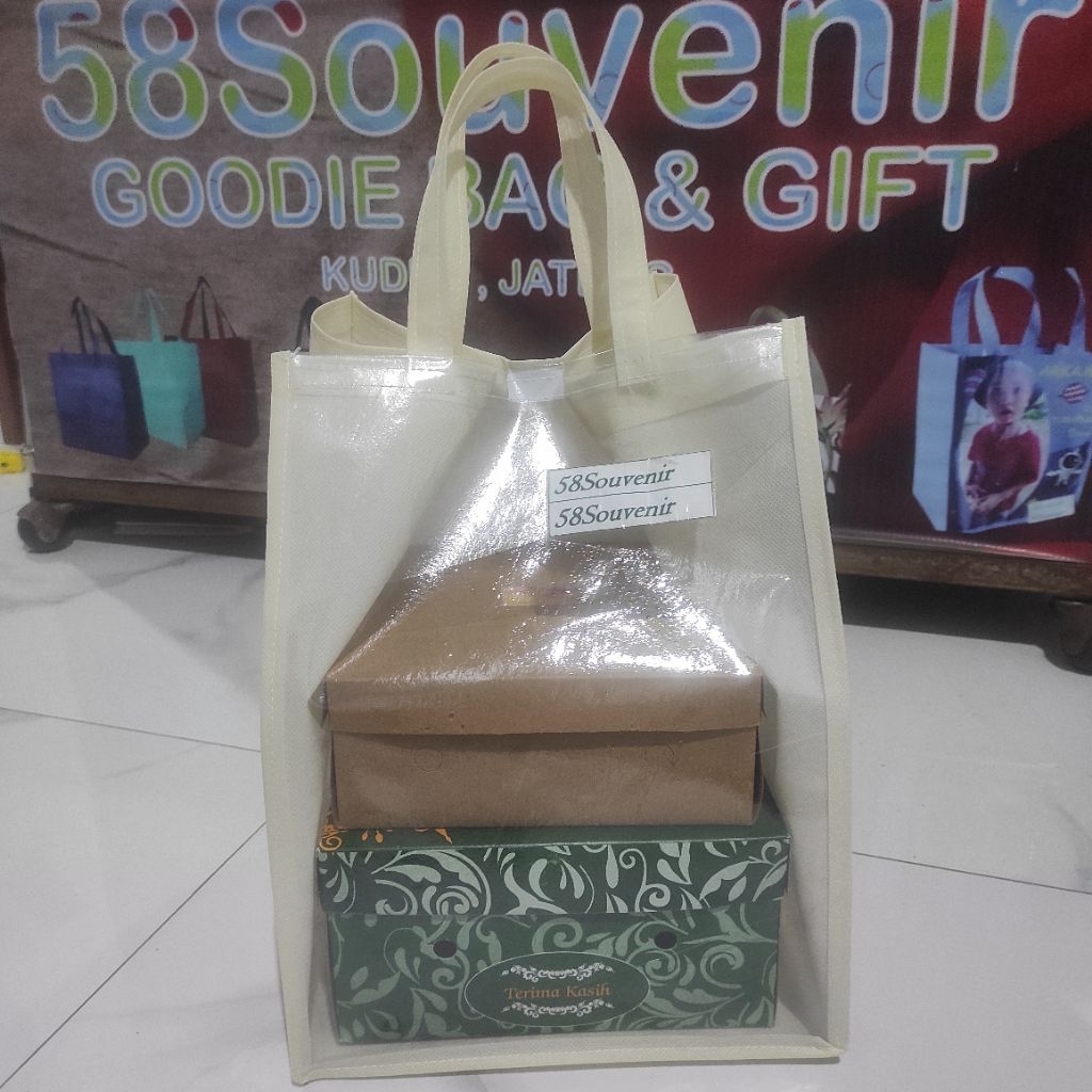 cod Tas Hajatan Goodie Bag Kombinasi Mika Ukuran Kardus 24cm x 24cm Box nasi hajatan