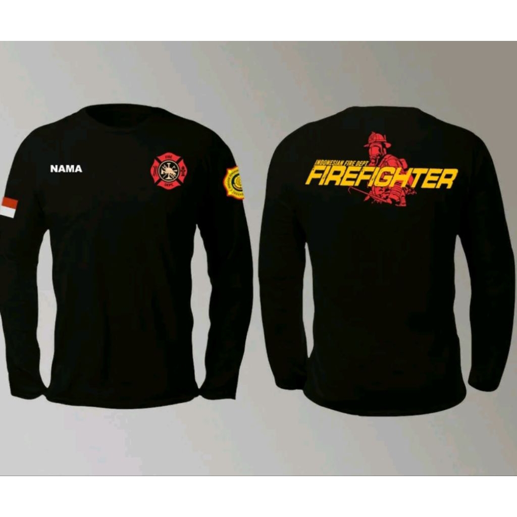 kaos FIRE FIGHTER/DAMKAR kaos lengan panjang