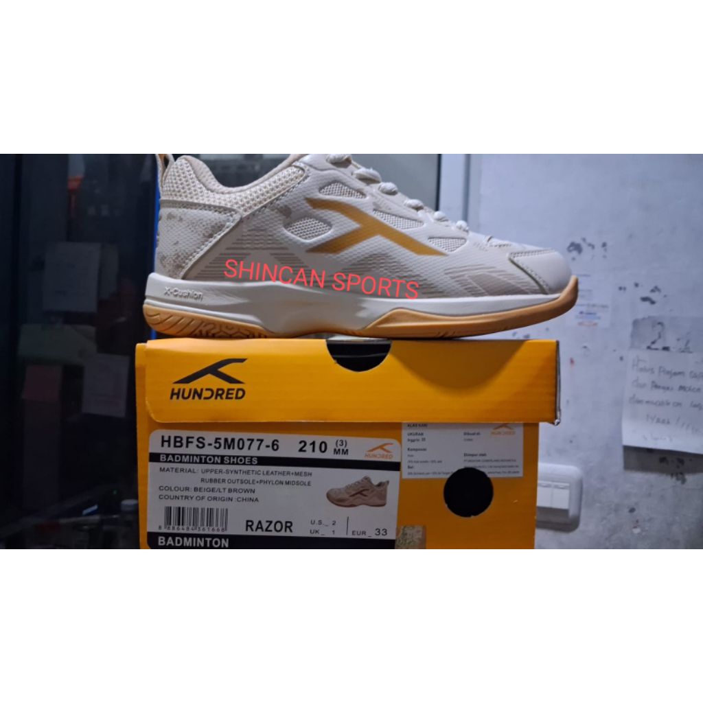 SEPATU BADMINTON HUNDRED RAZOR JUNIOR