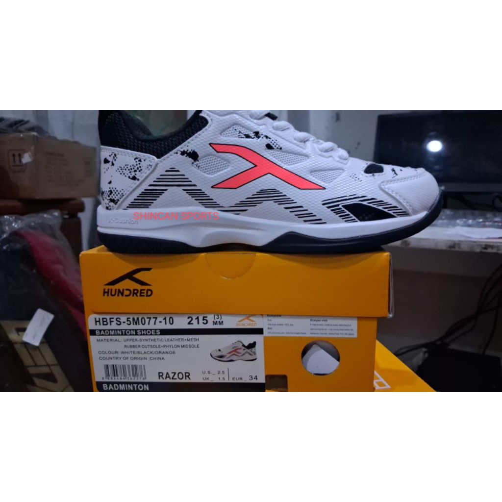 SEPATU BADMINTON HUNDRED RAZOR JUNIOR