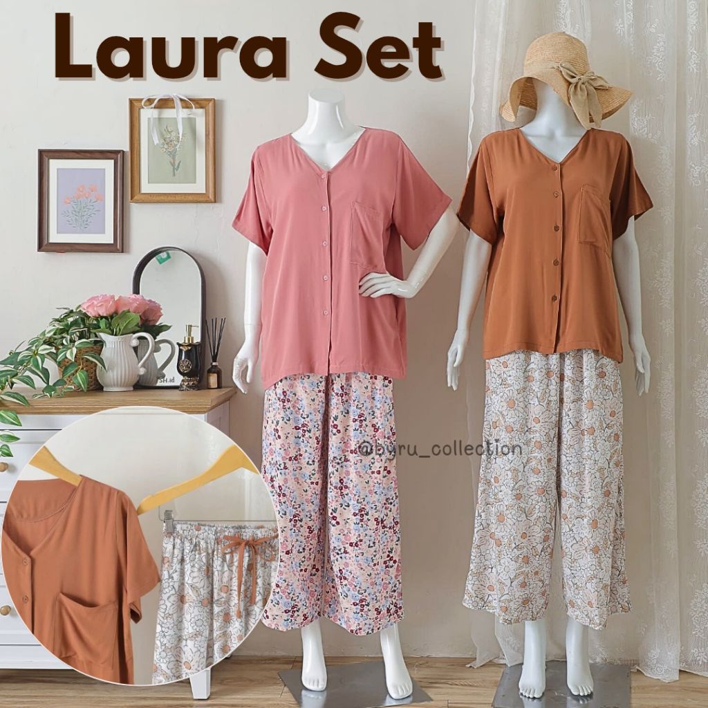 LAURA SET| NAHLA SET||PIYAMA SET WANITA|PIYAMA DAILY BUSUI FRIENDLY|PIYAMA ADEM RAYON TEBAL||
