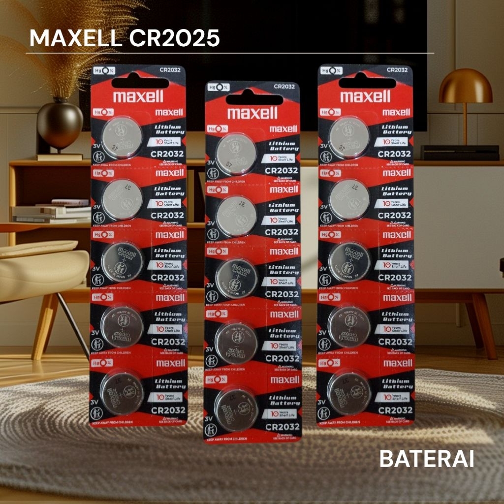 MAXCELL Baterai Maxell CR2025 Original Lithium Battery 3 Volt CR 2025 Japan