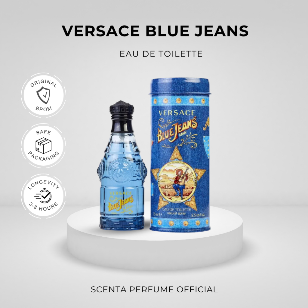 Parfum Versace Blue Jeans Eau de Toilette 75ML Parfum Pria
