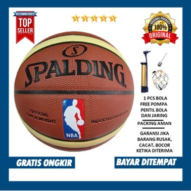 Bola Basket Spalding NBA Basketball Rubber PU Leather Grade Ori Anti Slip