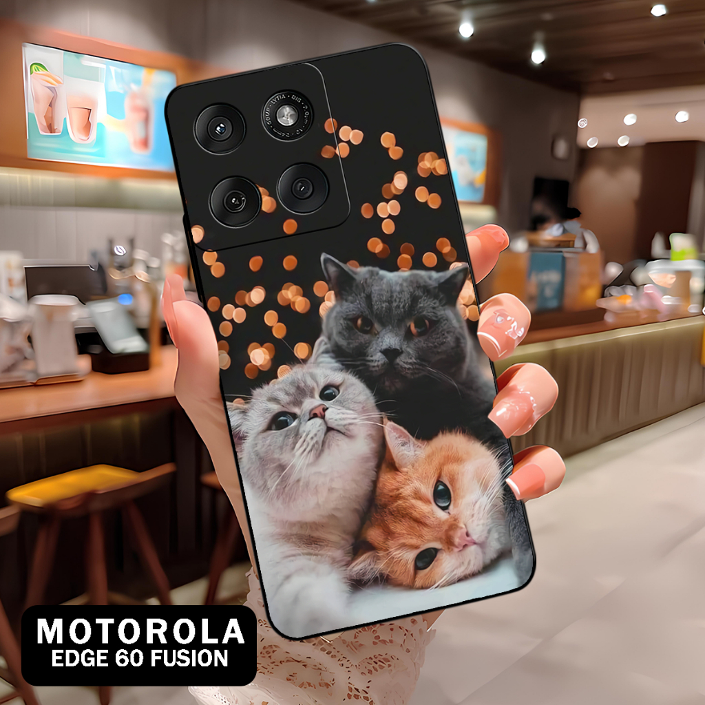 ( BT 11 ) Softcase Silikon hp Motorola Edge 60 Fusion l full karet lentur Untuk  Camera l Silicone l
