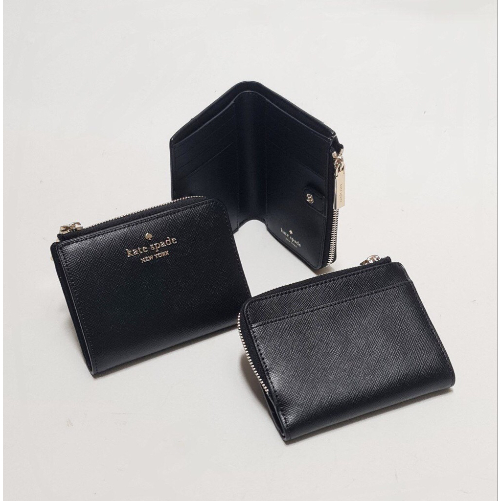 KS MADISON SM LZIP WALLET SAFFIANO LTHR BLACK  12x8