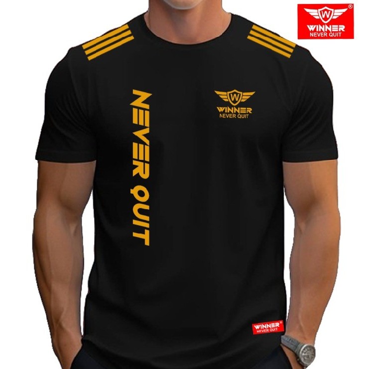 WINNER NEVER QUIT NYAMPING GOLD Tshirt Men'S Plus Size Classic Sportwear Father'S Day Birthday Cool 