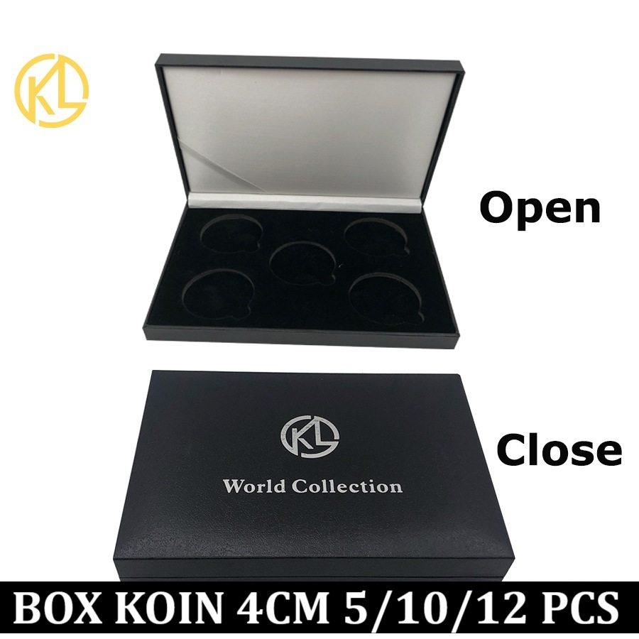 BOX Kotak tempat koin diameter 4 cm isi 5 10 12 pcs original import Box busa hardcase tebal koleksi 