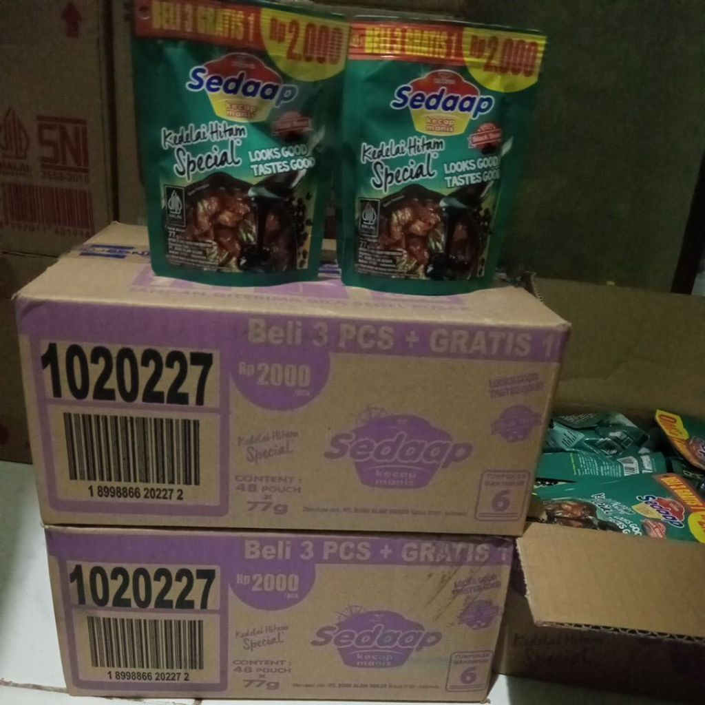 1 dus kecap sedap kedelai hitam 2000an/pcs (isi 48 pcs)