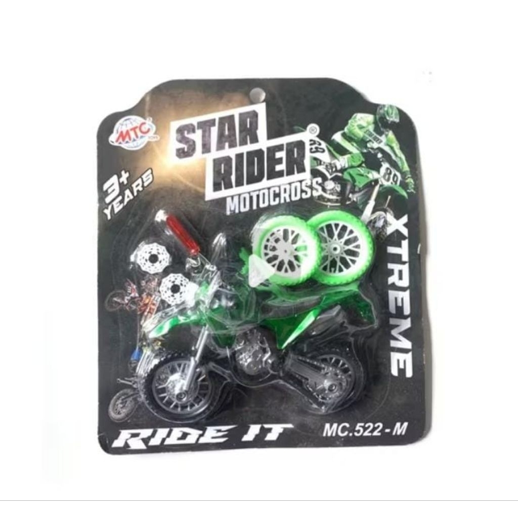 MAINAN MOTOR CROSS METALIC / MAINAN CROSS BONGKAR PASANG / MAINAN CROS OBENG