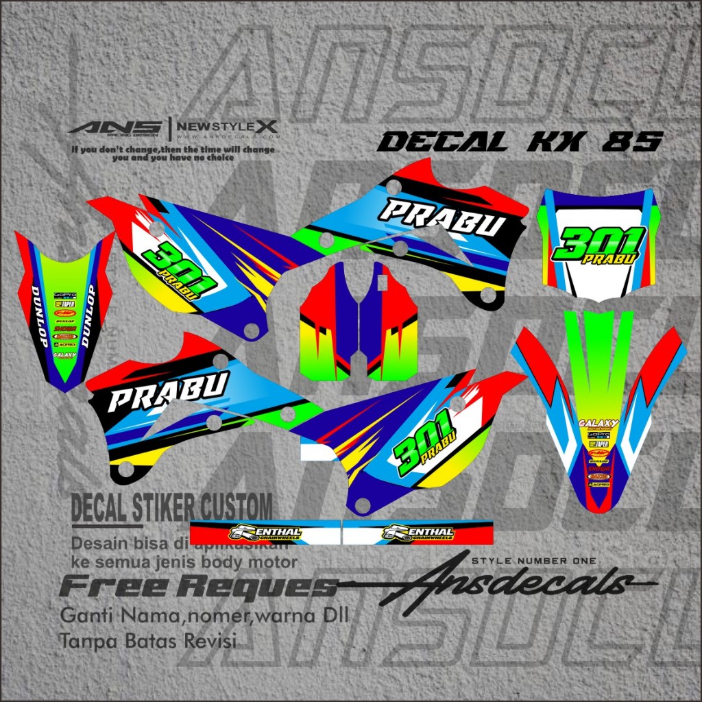 STIKER KX 85 DECAL STICKER Kx 85 FULL BODY DECAL KX 85 DECAL STIKER VARIASI FREE REQUES