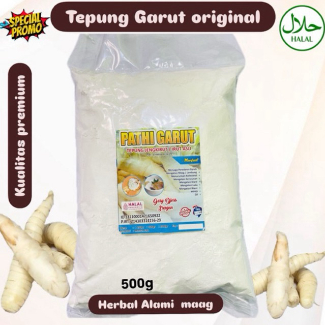Tepung Pati garut asli kualitas premium 500 gram | Tepung Garut | Tepung angkrik | BPOM
