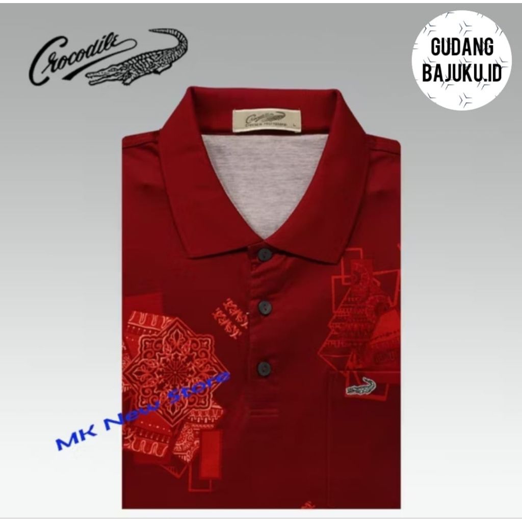 Kaos Kerah Pria Crocodile Diamond/Platinum