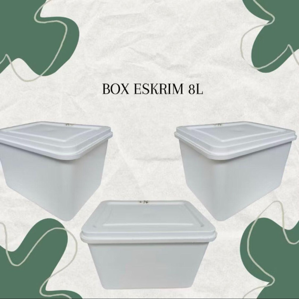 Box Bekas Es krim 8L Polos (+ tutup murah )