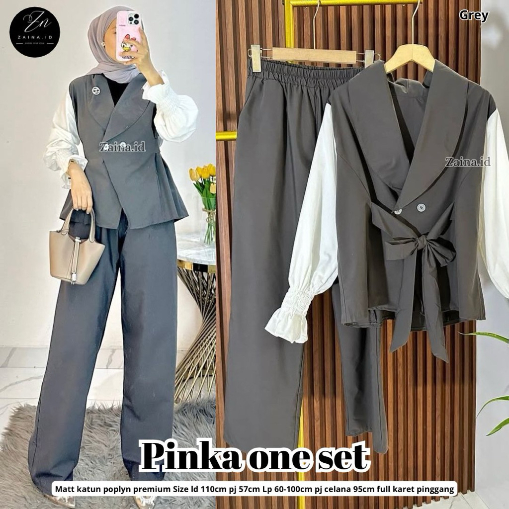 PINKA YUJIN MIRABELLA DULCE KEVIA LAIKA SET ROK • SETCEL PINKAN • RANIA BY ZAINA.ID | SETROK ONESET 