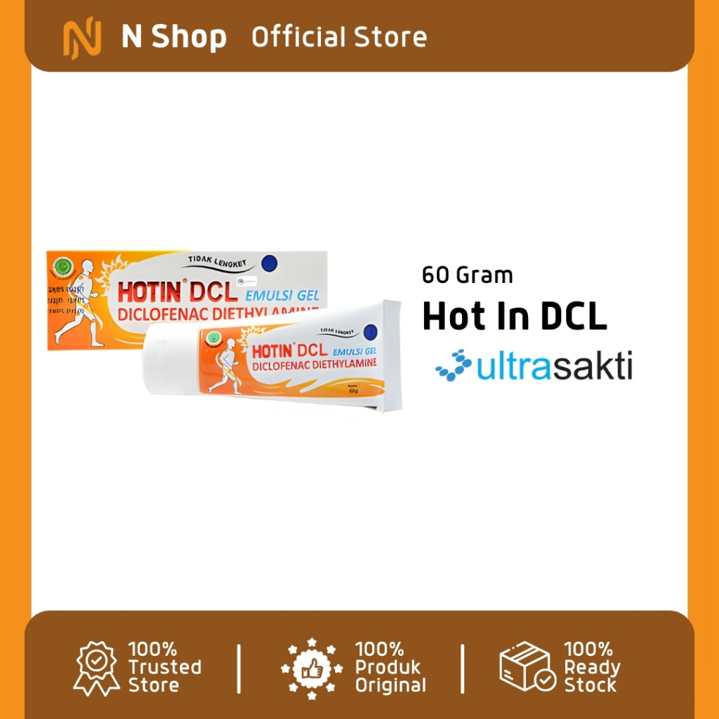 Hot In DCL Emulsi Gel 60 Gr - Gel Pereda Nyeri Sendi, Rematik, Memar