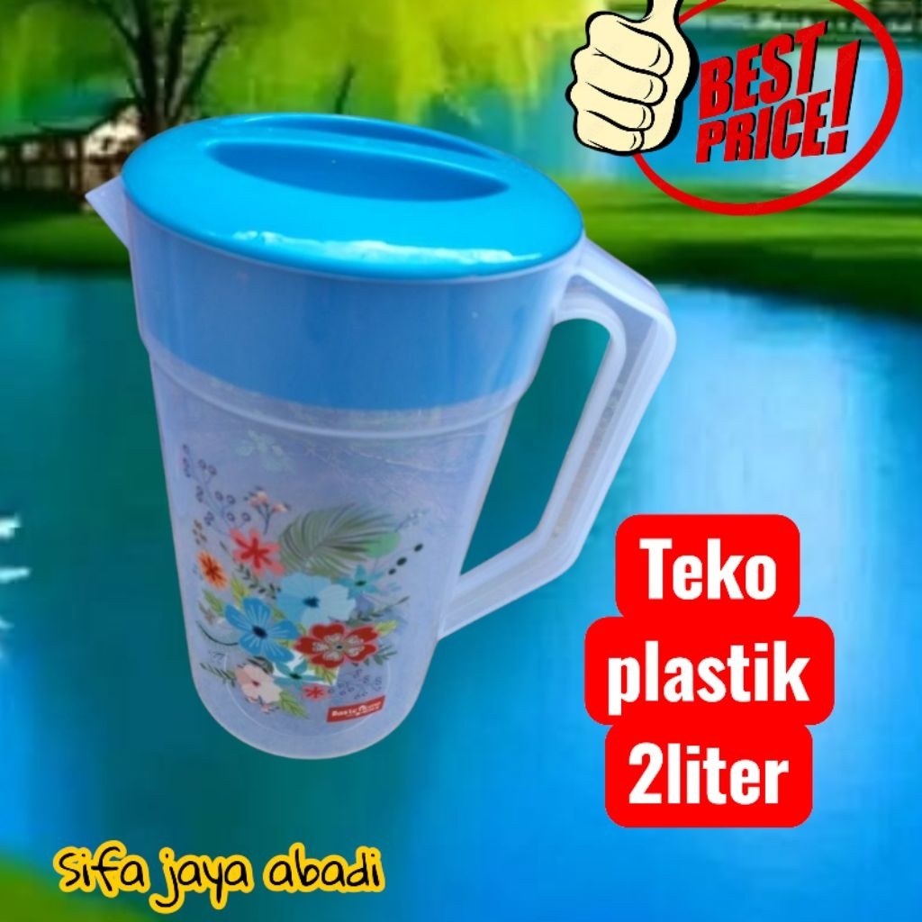TEKO besar2liter/TEKO AIR MINUM/TEKO PLASTIK UKURAN 2liter/TEKO PLASTIK basic home