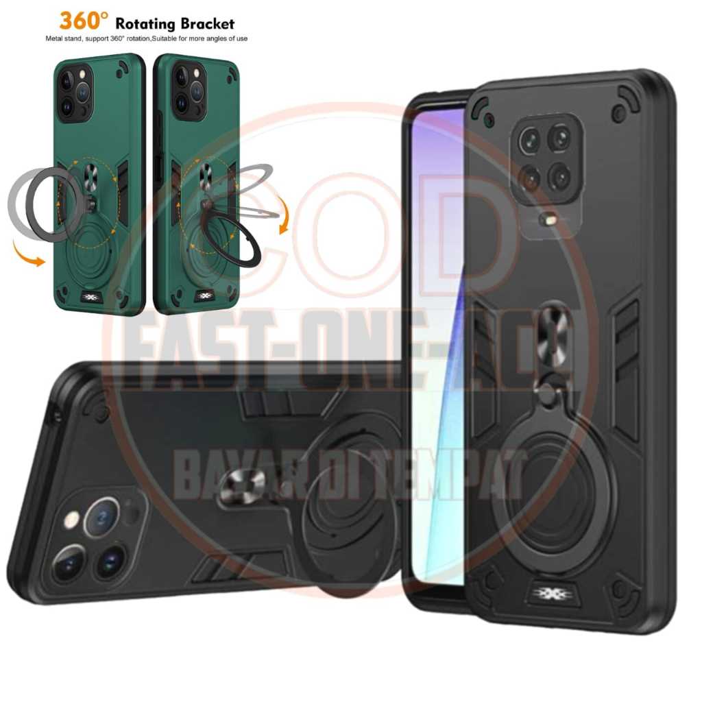 SOFTCASE XIAOMI REDMI NOTE 9 PRO CASING HP ROBOT HIT EYE RING DENGAN PELINDUNG CAMERA HARDCASE