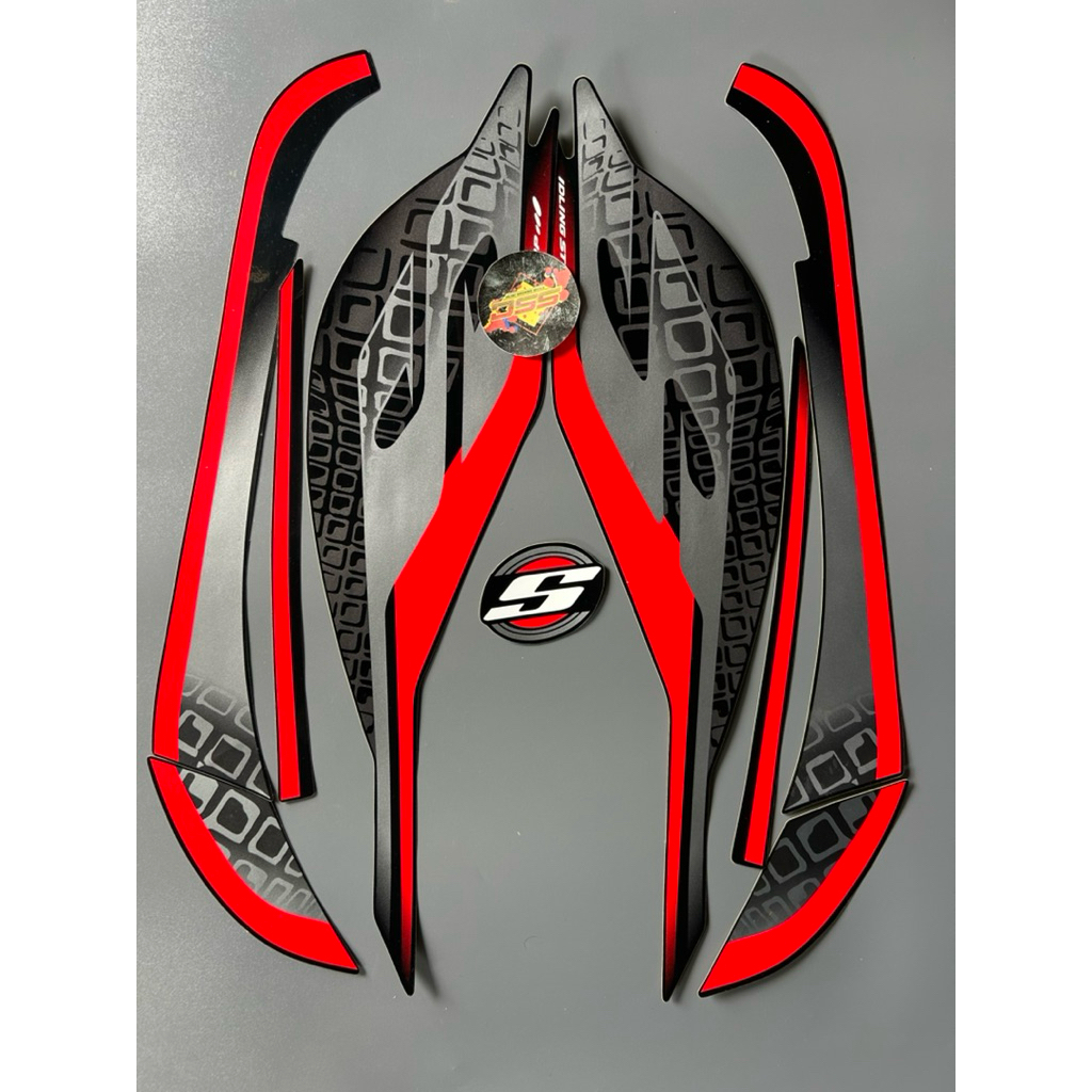 STRIPING STIKER SCOOPY SPORTY 2019 HITAM ORIGINAL