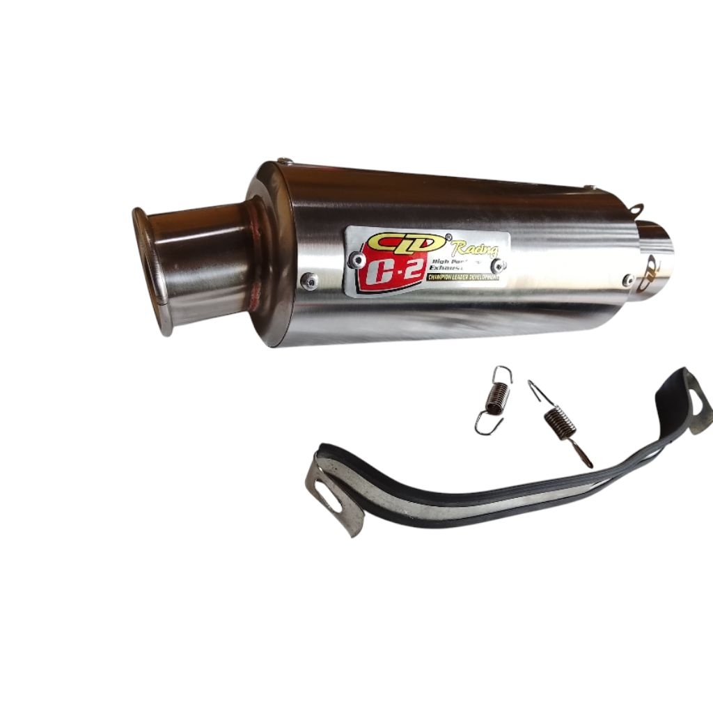slincer knalpot racing CLD c2 Titan bulat inlet 50mm termurah untuk all motor Jupiter Vixion FU MX M