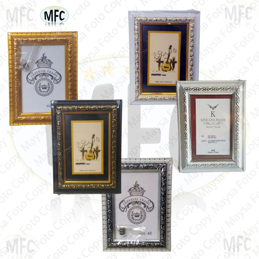 Bingkai Foto 4R (10x15) Ukir Emas,Silver,Coklat,Putih Emas