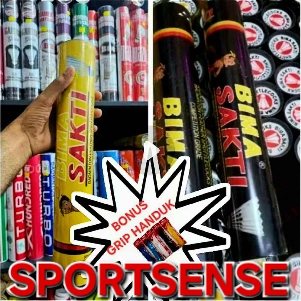 Shuttlecock Bola Badminton Bima Sakti Kunning dan Hitam Original GRATIS GRIP HANDUK