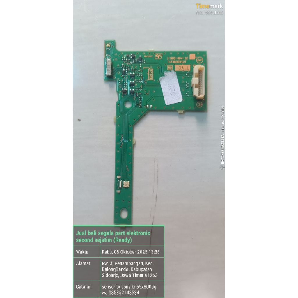 sensor tv sony kd55x8000g