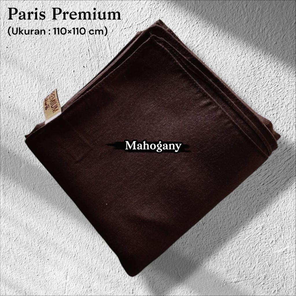 Hijab Segi Empat Paris Premium Coklat Mahogany [110×110 cm]