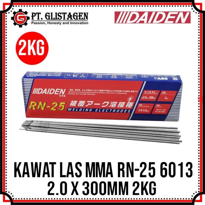 Daiden Kawat Las Elektroda 2MM X 300MM 2KG AWS E6013 Welding Electrodes RN-25 Kawat Las Listrik MMA 